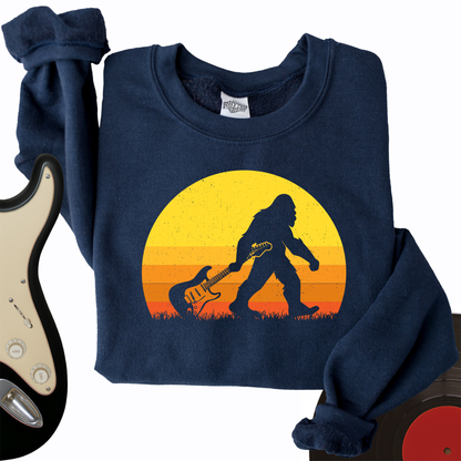 Bigfoot Dragging Guitar Crewneck