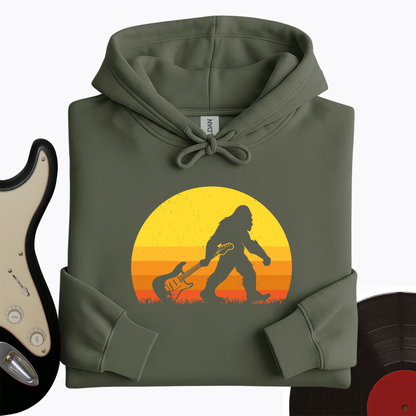 Bigfoot Dragging Guitar Hoodie