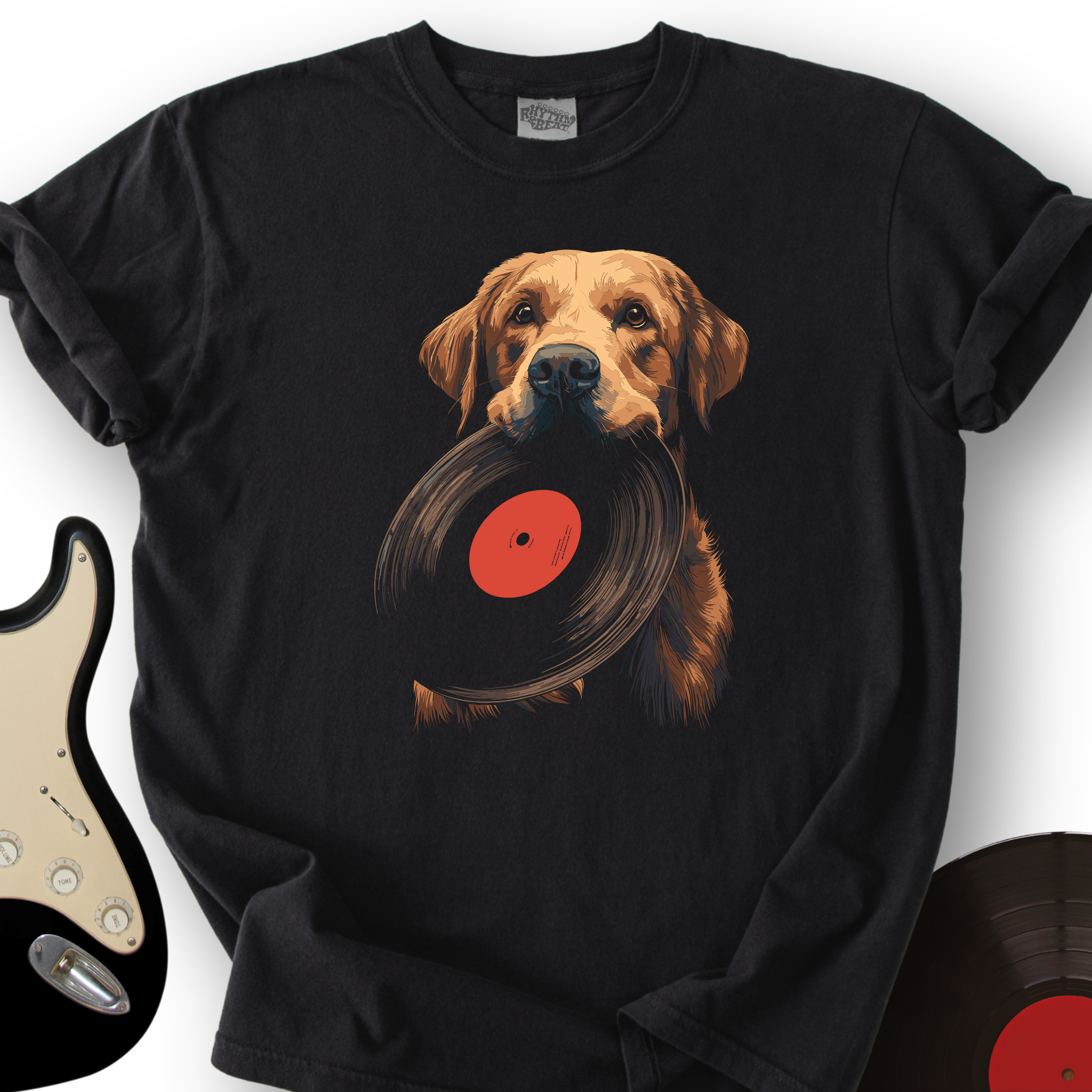 Golden Retriever Vinyl T-Shirt