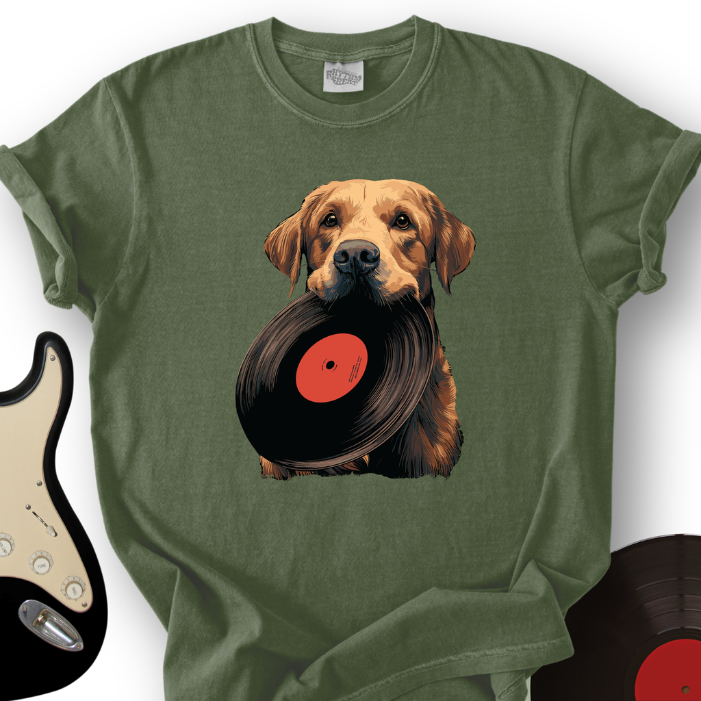 Golden Retriever Vinyl T-Shirt