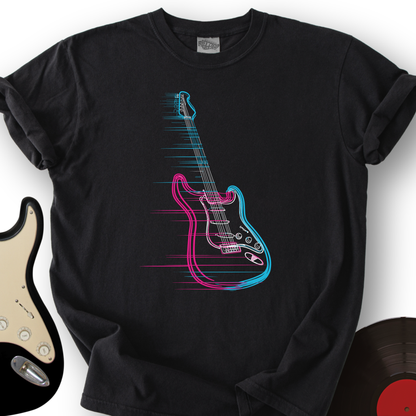 Synthwave Neon Guitar T-Shirt