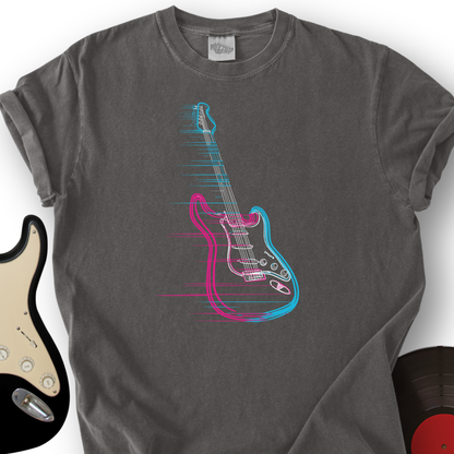 Synthwave Neon Guitar T-Shirt