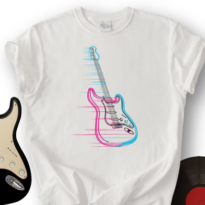 Synthwave Neon Guitar T-Shirt