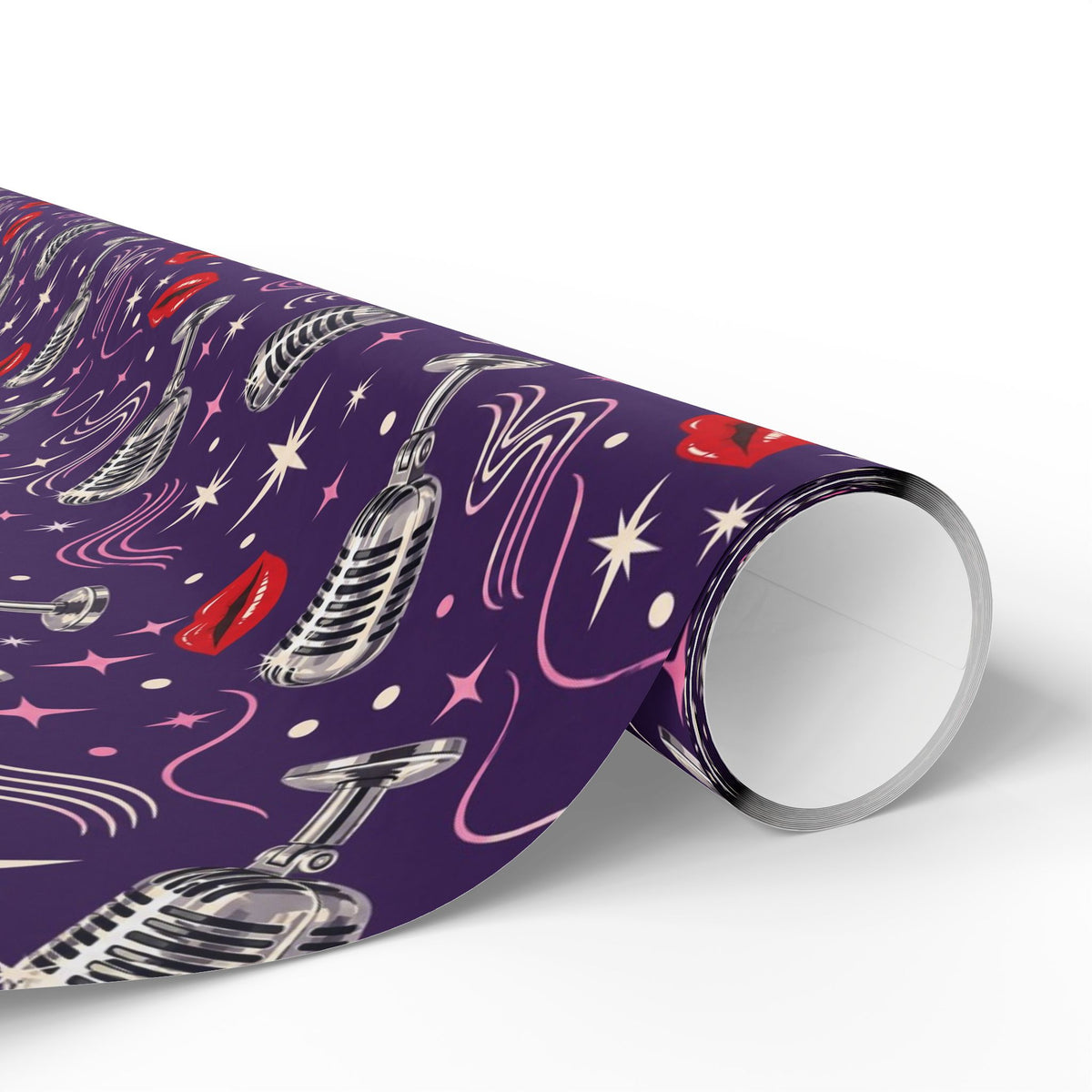 Retro Microphone Wrapping Paper