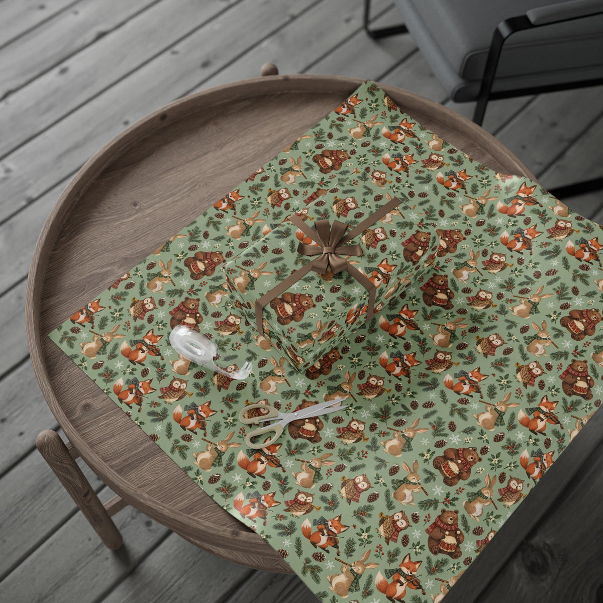 Woodland Winter Band Wrapping Paper