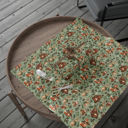 Woodland Winter Band Wrapping Paper