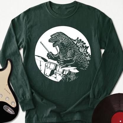 Dino Playing Drums Long Sleeve