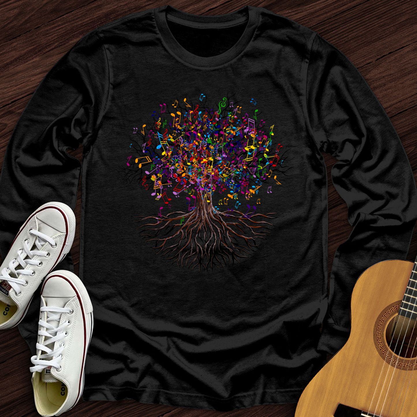 Music Note Tree Long Sleeve