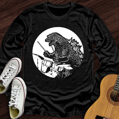 Dino Playing Drums Long Sleeve