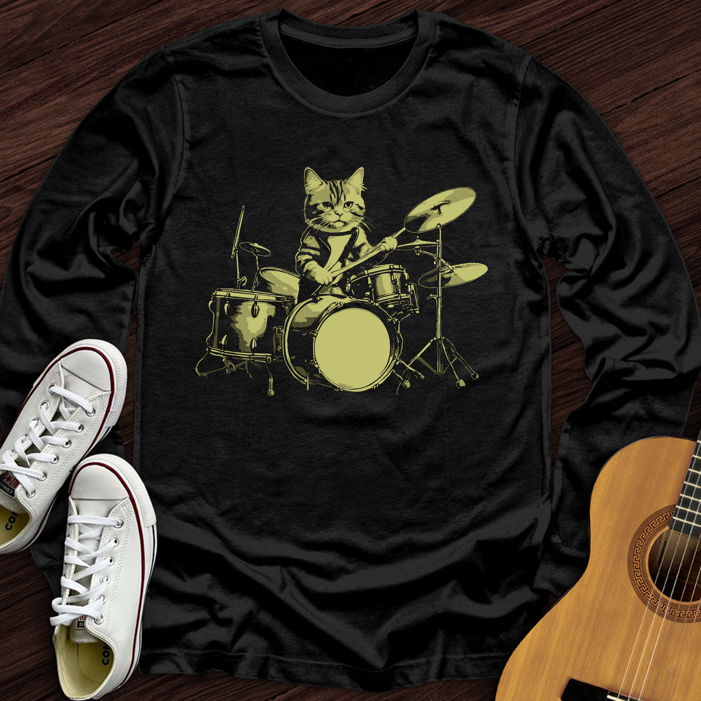 Cat Drums Long Sleeve