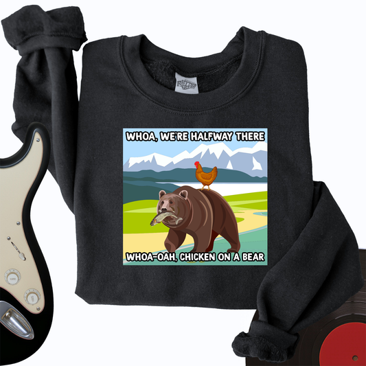Chicken On A Bear Crewneck