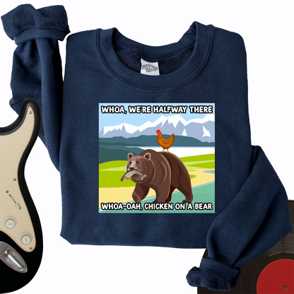 Chicken On A Bear Crewneck
