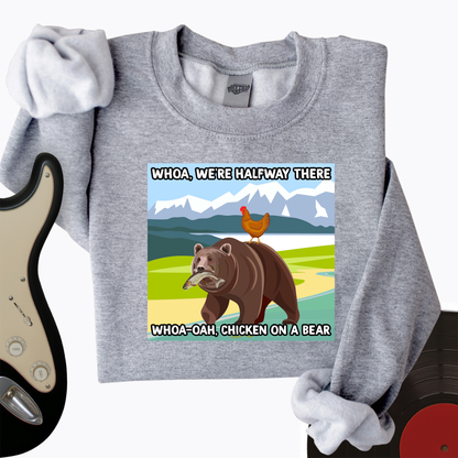 Chicken On A Bear Crewneck