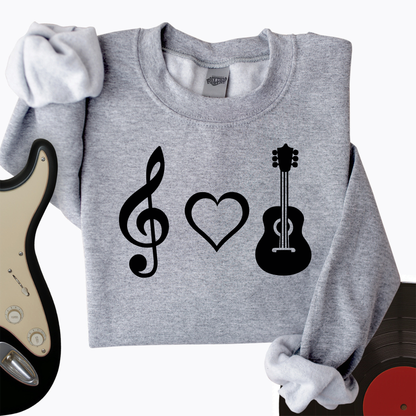 Simplistic Love Guitar Crewneck