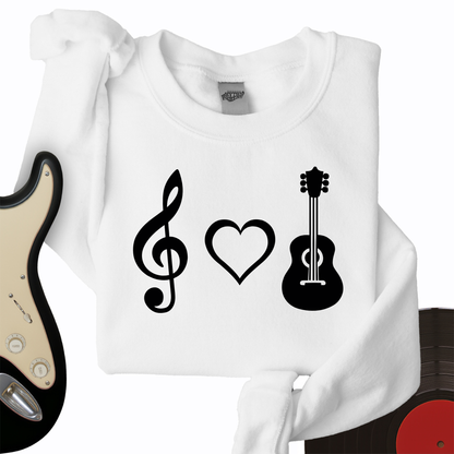 Simplistic Love Guitar Crewneck