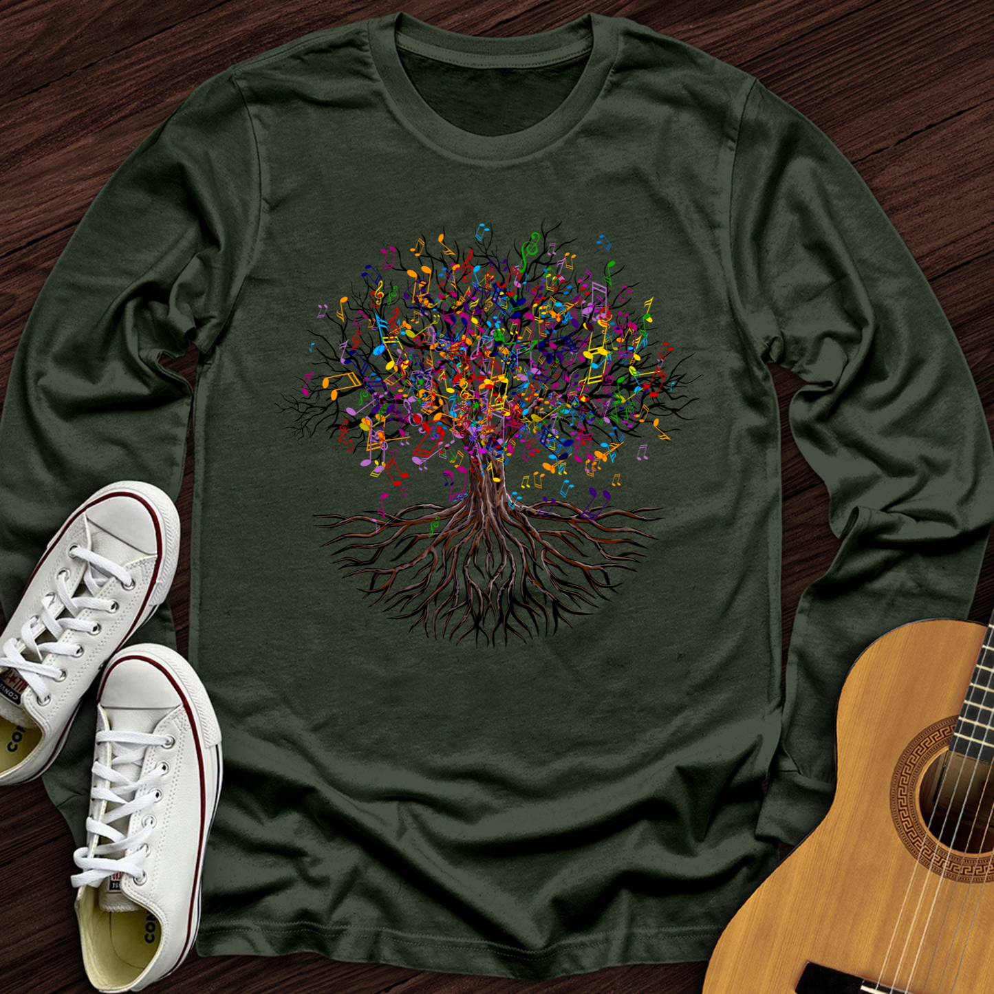 Music Note Tree Long Sleeve