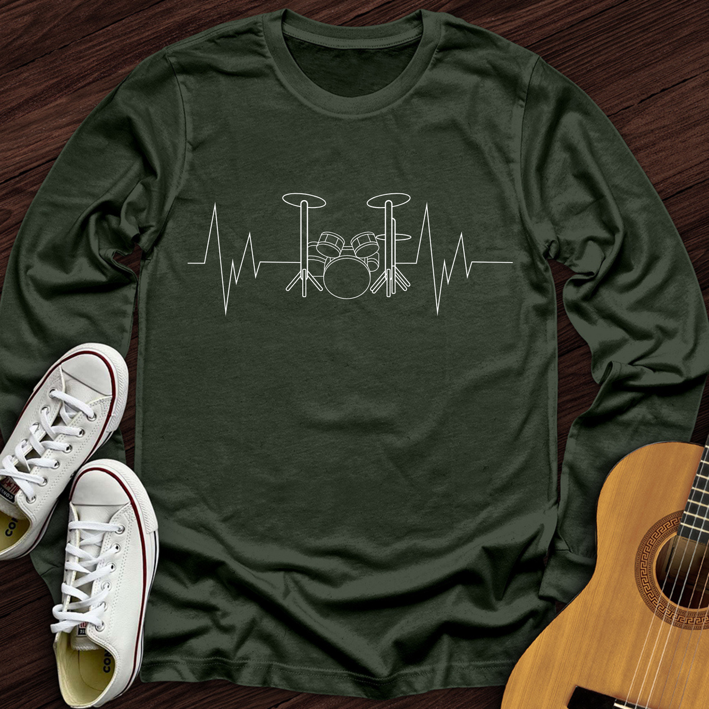 Drummer Heartbeat Long Sleeve