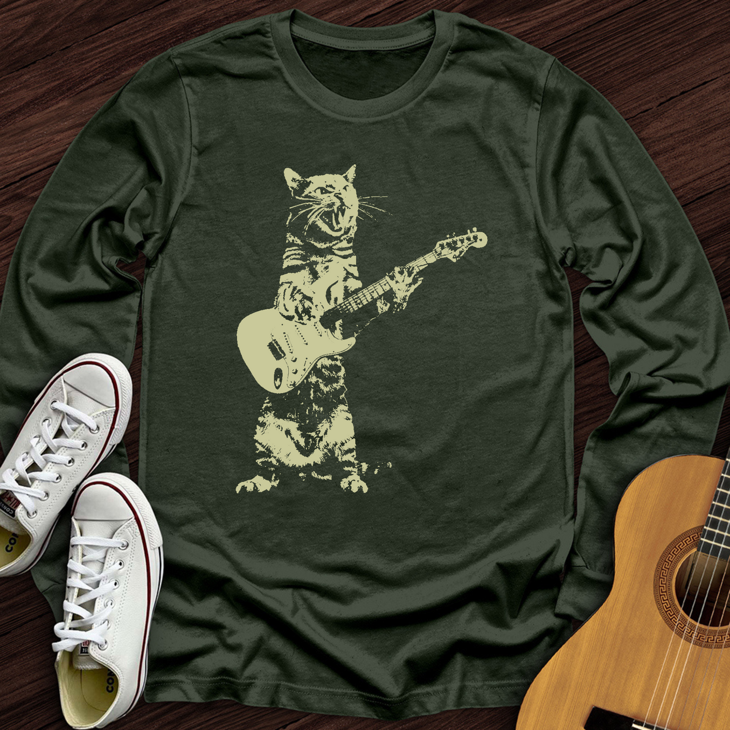 Cat Guitar Long Sleeve