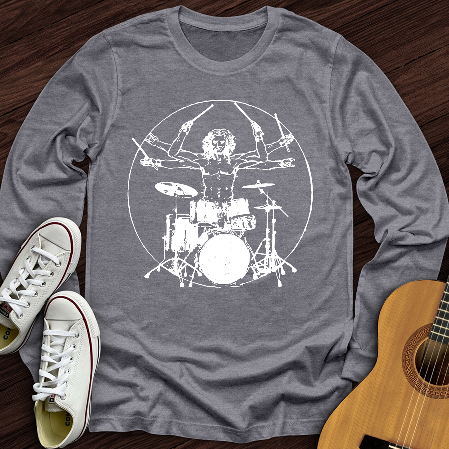 Vitruvian Drummer Long Sleeve