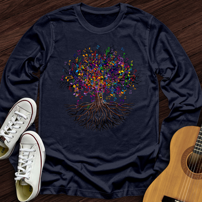 Music Note Tree Long Sleeve