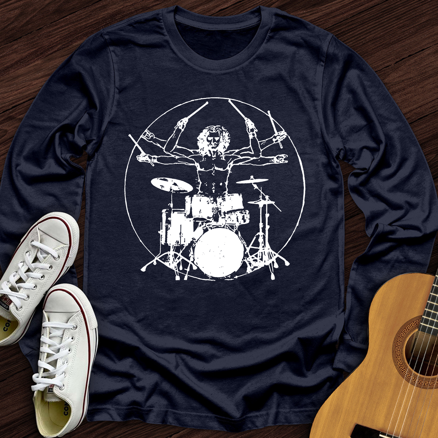 Vitruvian Drummer Long Sleeve