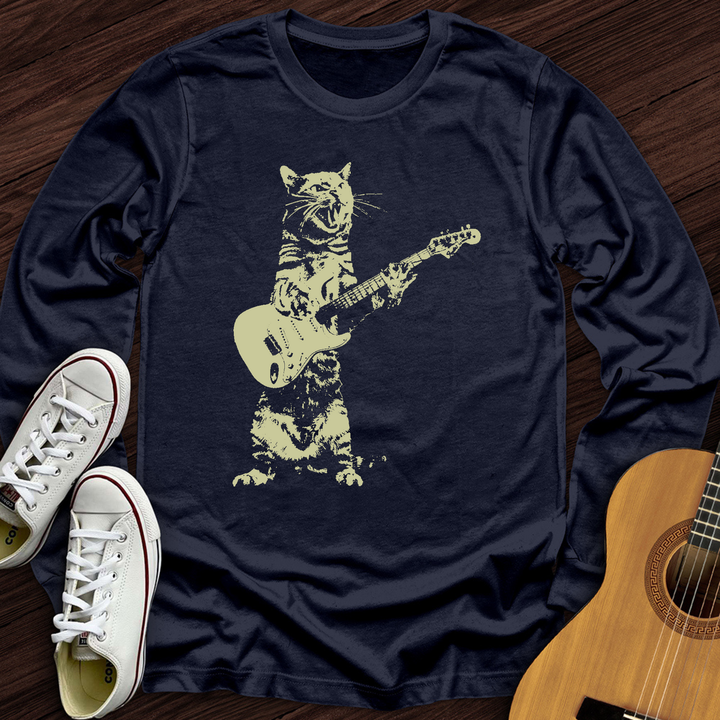 Cat Guitar Long Sleeve