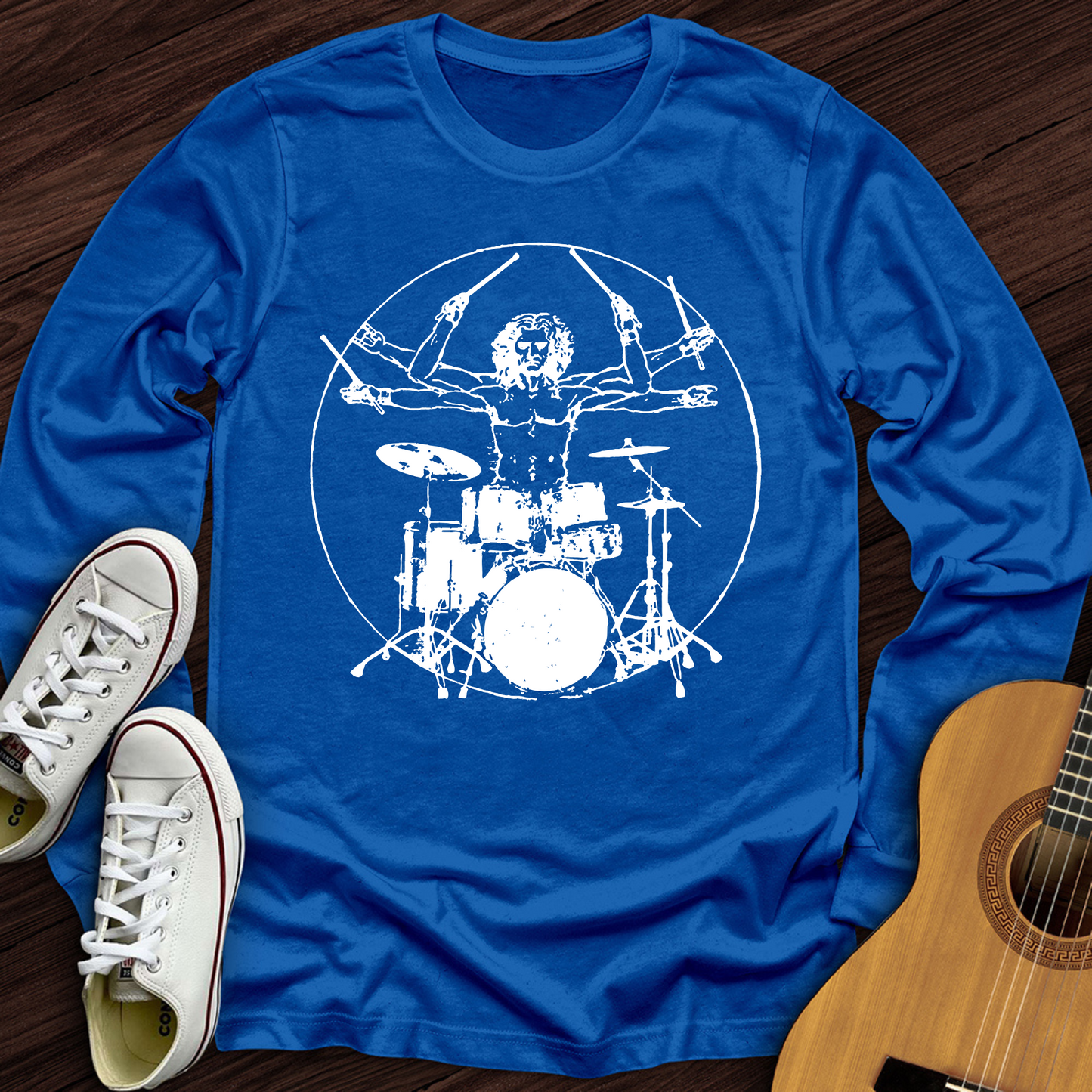 Vitruvian Drummer Long Sleeve
