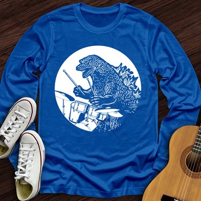Dino Playing Drums Long Sleeve