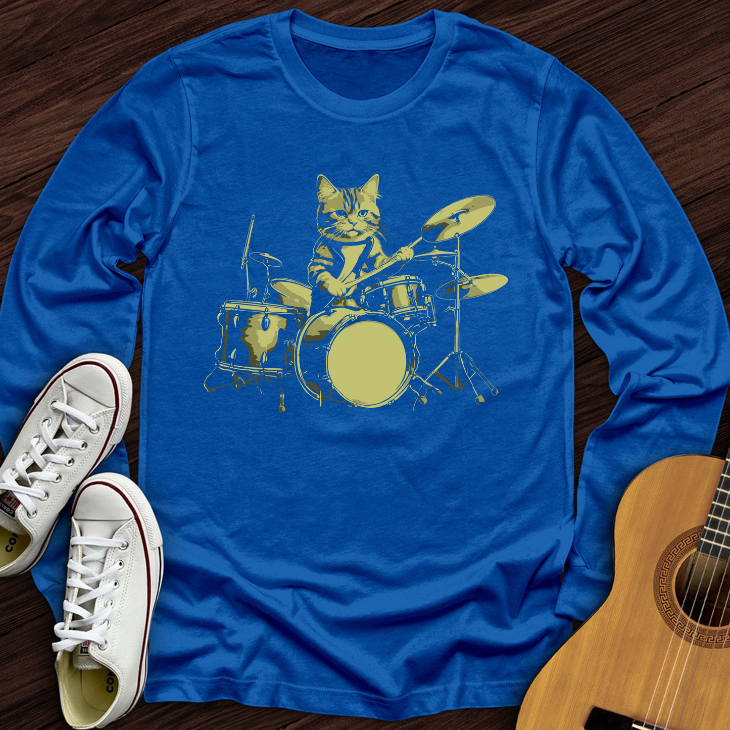 Cat Drums Long Sleeve