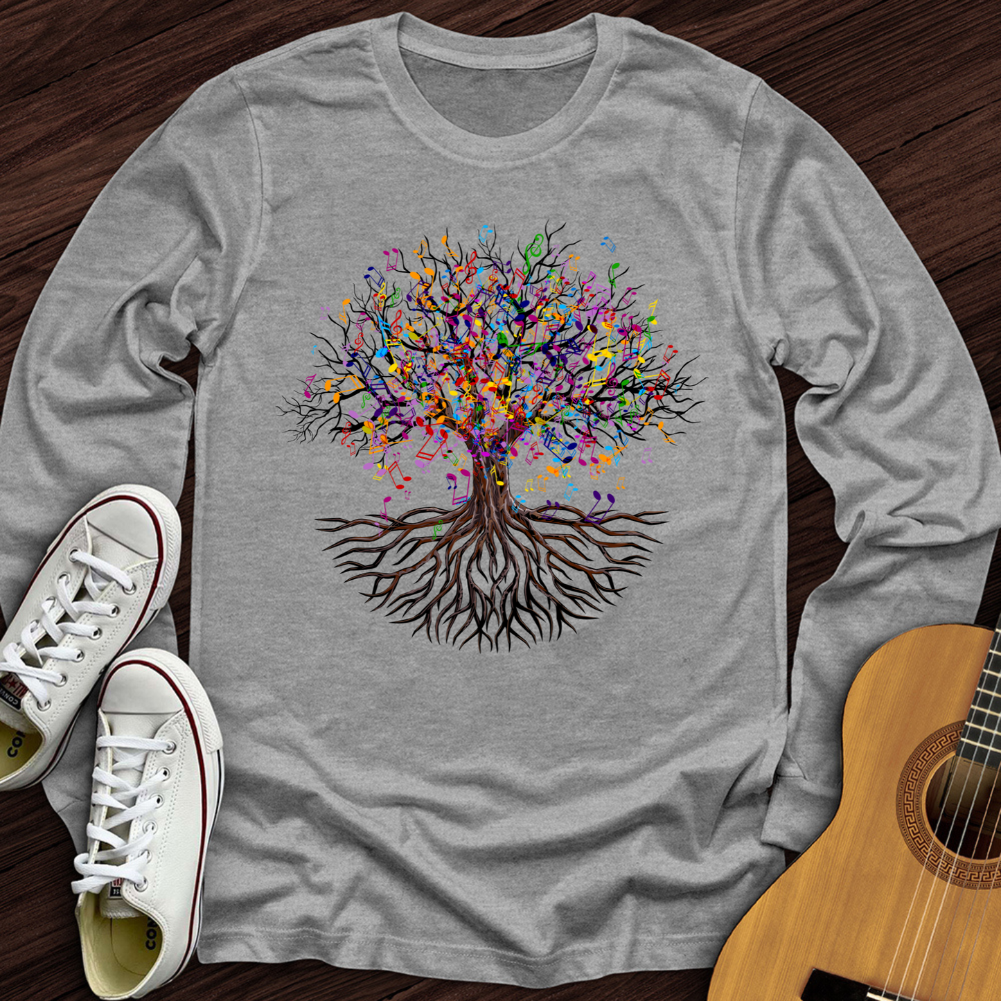 Music Note Tree Long Sleeve