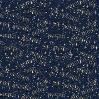 Vintage Sheet Music Wrapping Paper pattern close-up