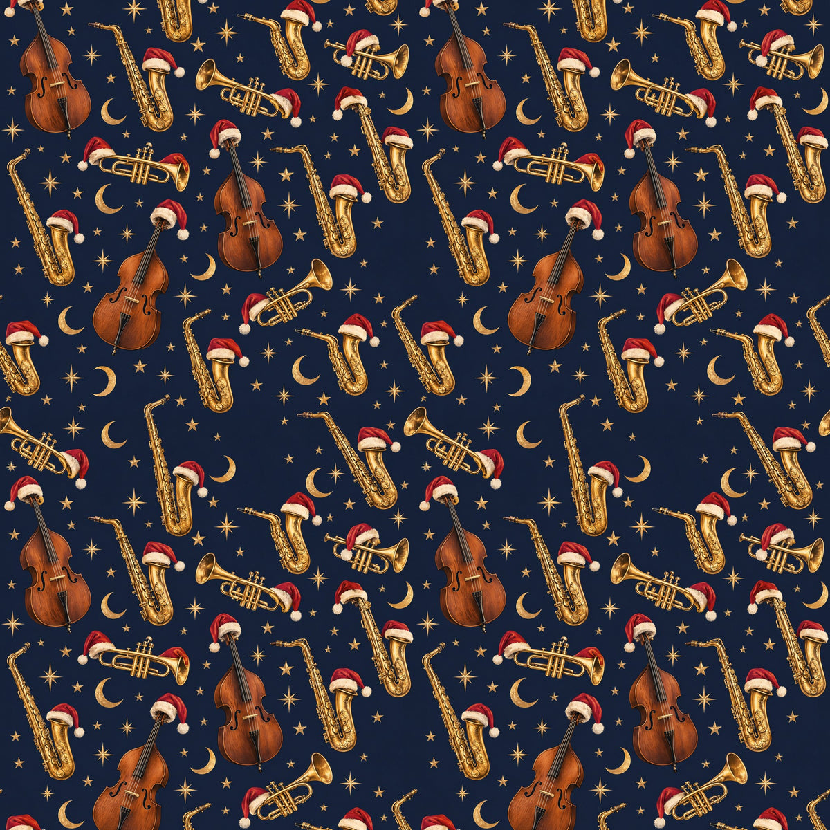 Jazzy Holiday Wrapping Paper pattern close-up