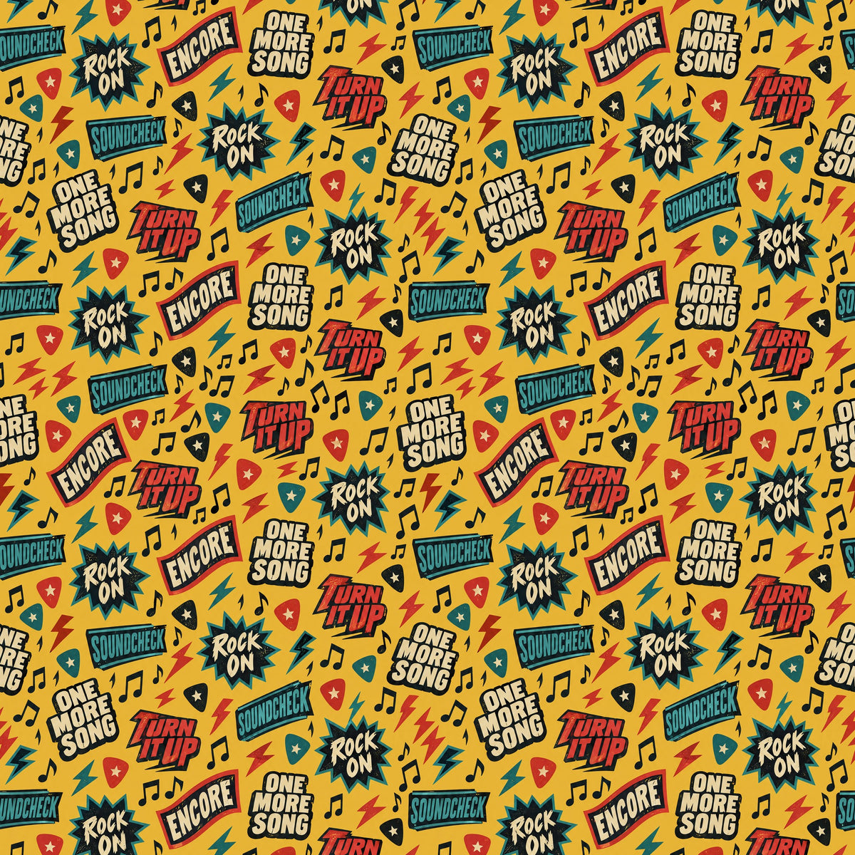 Musician Sayings Wrapping Paper pattern close-up