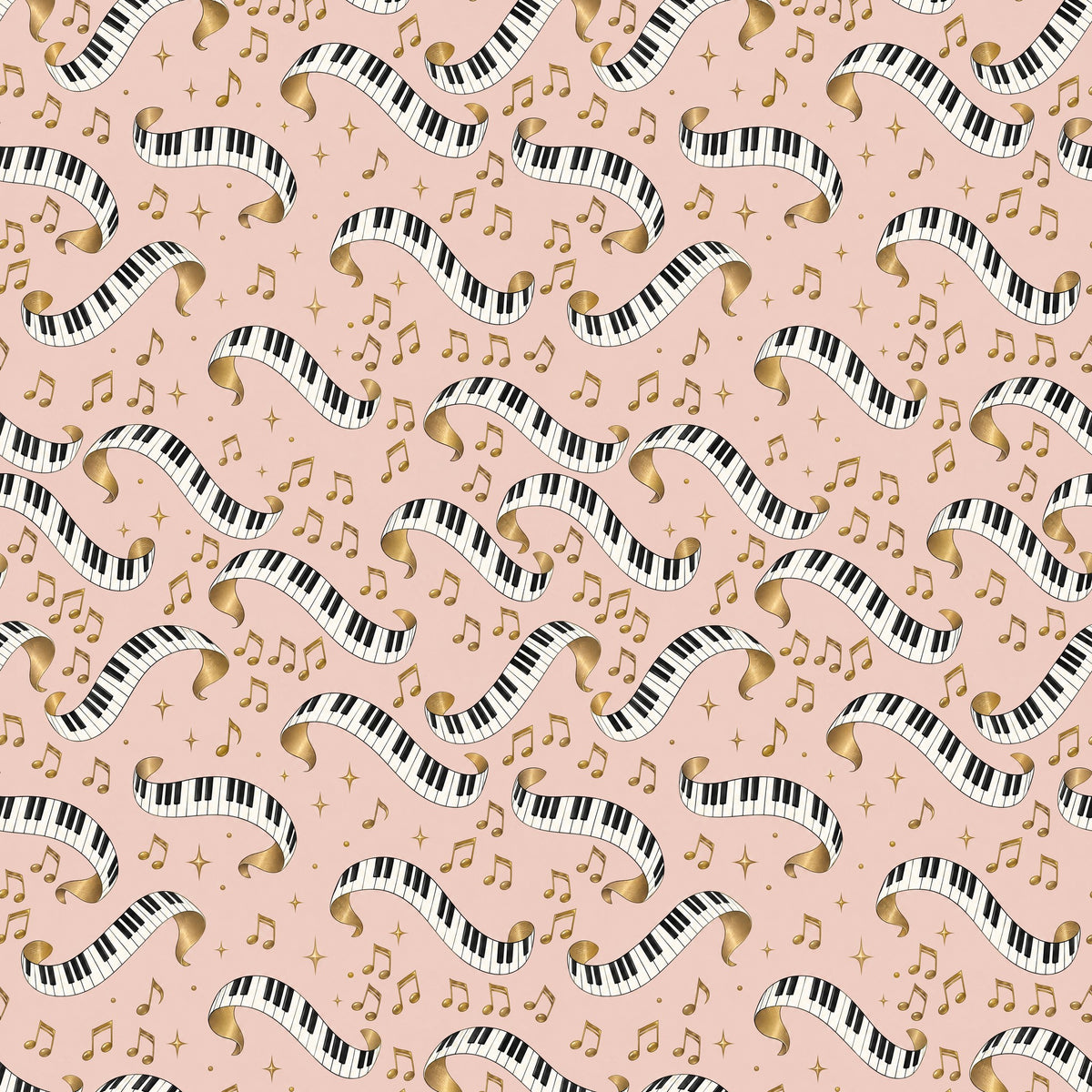 Piano Keys Wrapping Paper pattern close-up