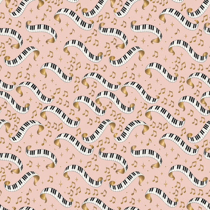 Piano Keys Wrapping Paper pattern close-up