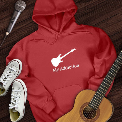 Printify Hoodie Addicted to Guitar Hoodie