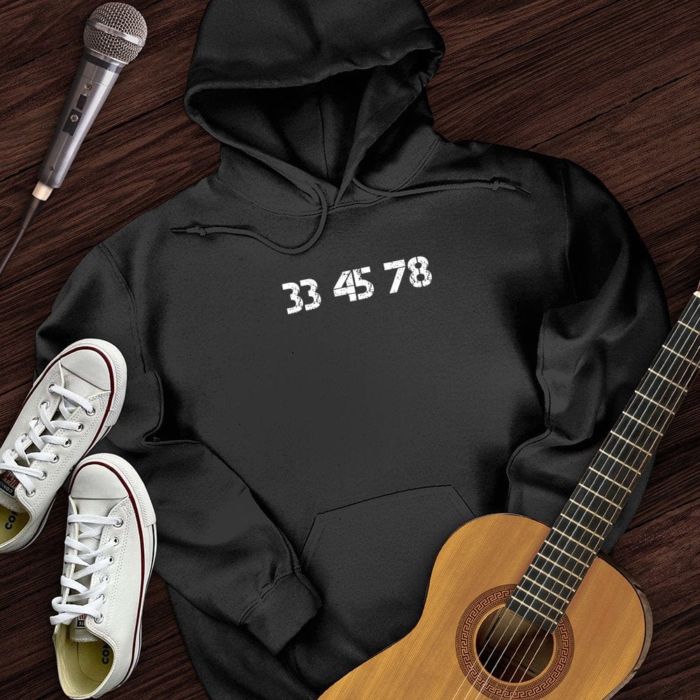 Printify Hoodie Black / S 33-45-78 RPM Turntable Hoodie