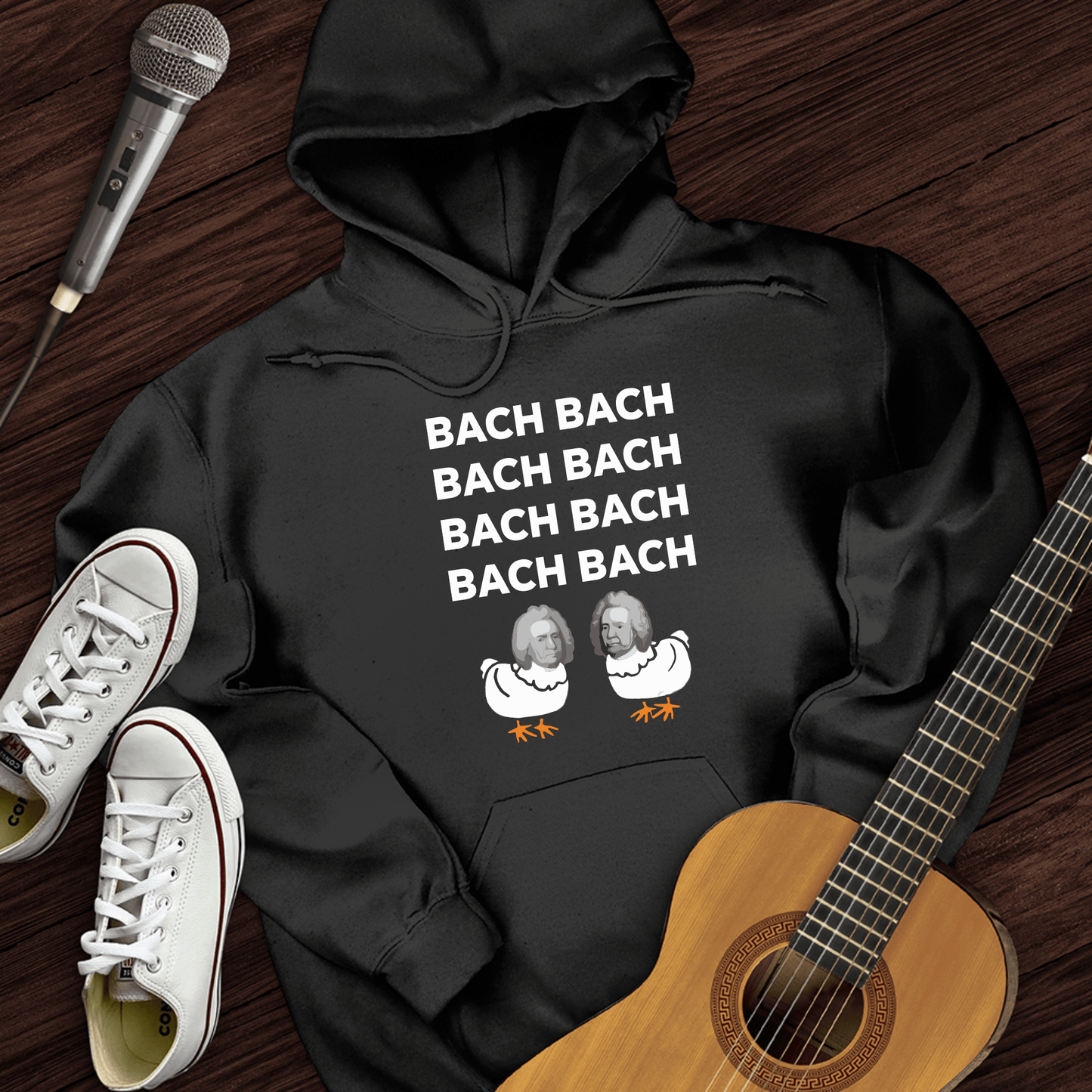 Printify Hoodie Black / S Bach Bach Hoodie