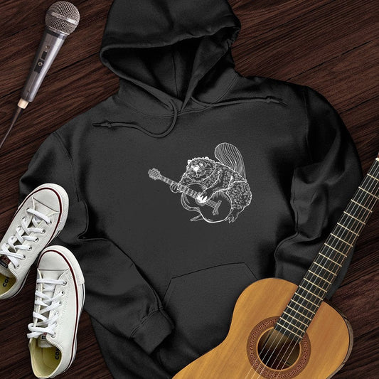 Printify Hoodie Black / S Beaver Guitar Hoodie