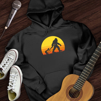 Printify Hoodie Black / S Bigfoot Dragging Guitar Hoodie