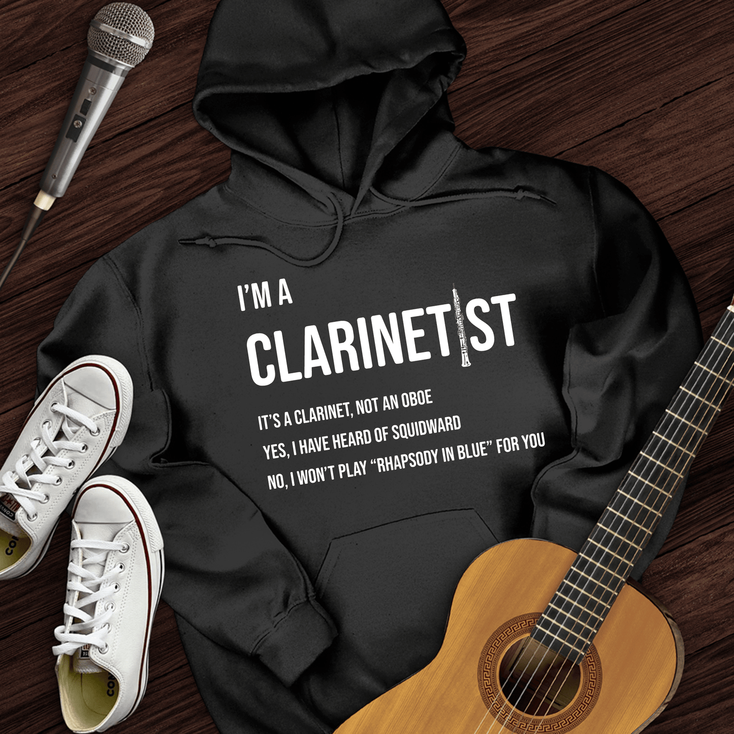 Printify Hoodie Black / S Clarinetist Hoodie