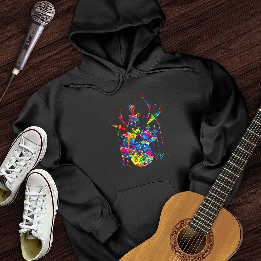 Printify Hoodie Black / S Colorful Souls Drummer Hoodie