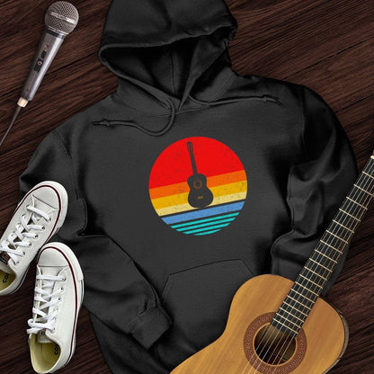 Printify Hoodie Black / S Colorful Vintage Guitar Hoodie