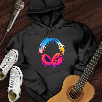 Printify Hoodie Black / S Drip Headphones Hoodie