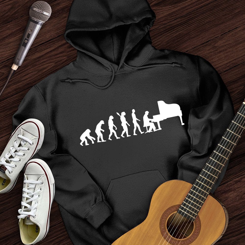 Printify Hoodie Black / S Evolution Of Pianist Hoodie