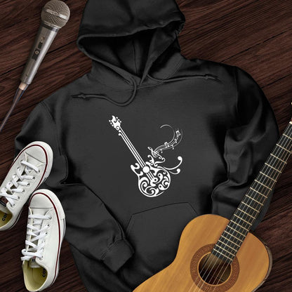 Printify Hoodie Floral Guitar Hoodie