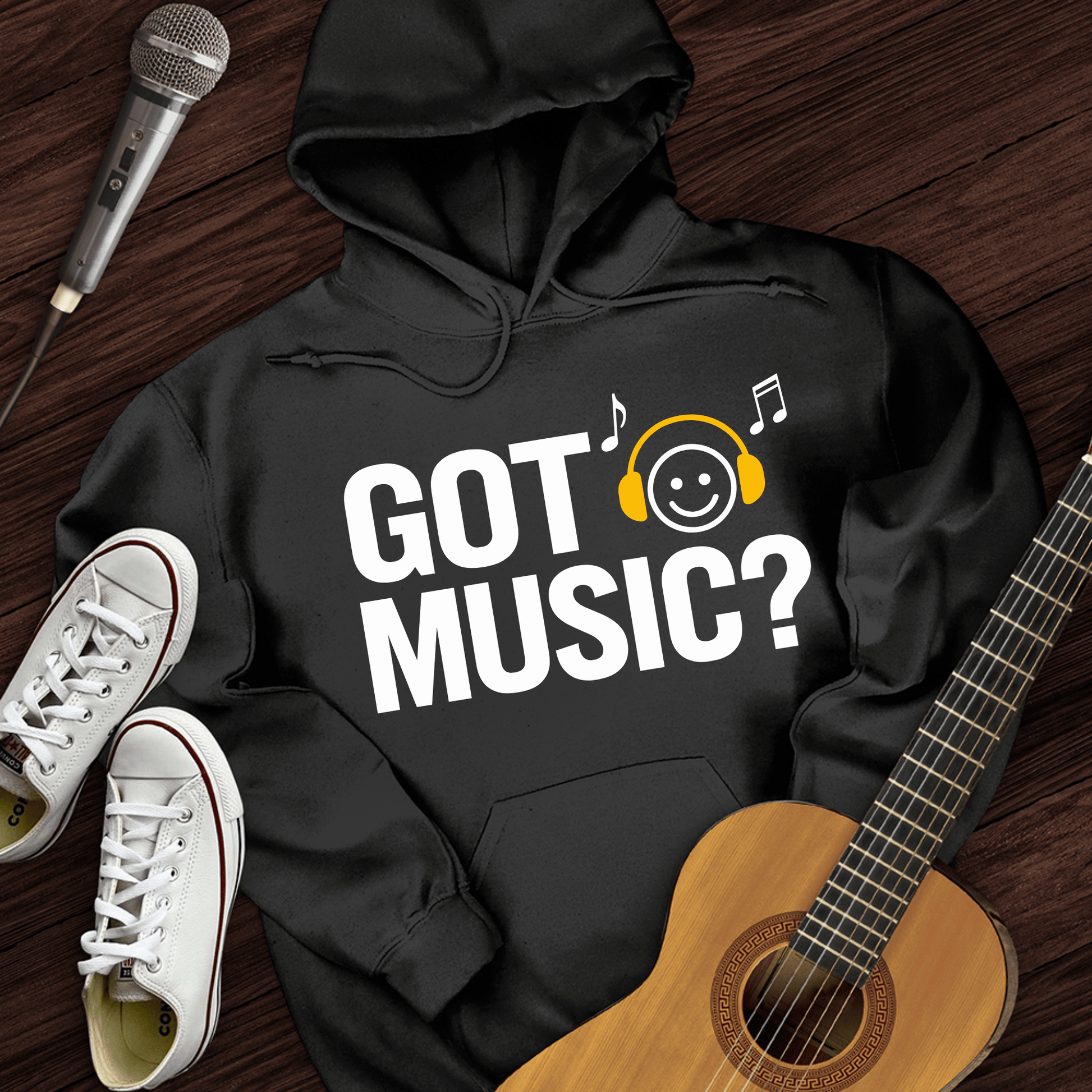 Printify Hoodie Black / S Got Music Hoodie