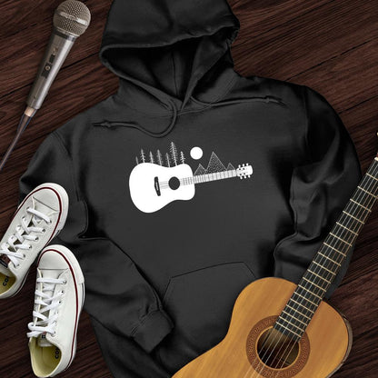 Printify Hoodie Black / S Guitar Mountain Hoodie