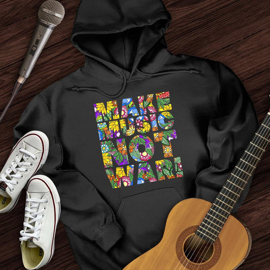 Printify Hoodie Black / S Hippie Make More Music Hoodie