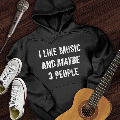 Printify Hoodie Black / S I Like Music Hoodie